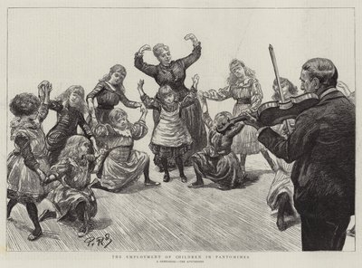 Zatrudnienie dzieci w pantomimach autorstwa Charles Paul Renouard